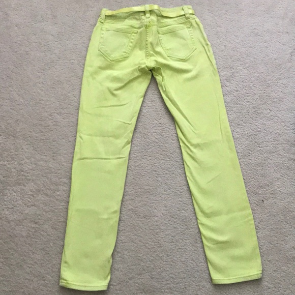 Electric Lime Green Color Jeans w/ Belt - Picture 4 of 7